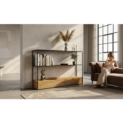 KONSOLA Z DREWNA LITEGO DĄB OLCHA JESION SKD-344